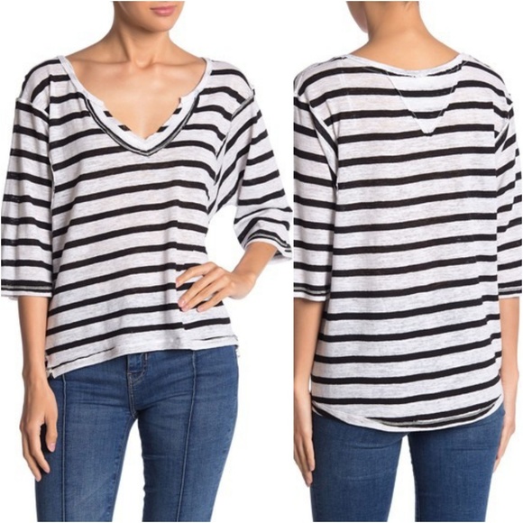 NWT Free People Head in the Clouds Stripe Tee